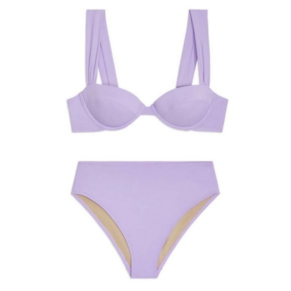 NWT L/XL WeWoreWhat Lilac Bikini Set